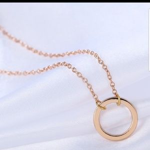 NEW Simple Gold Ring on Chain Minimalist Look NWT